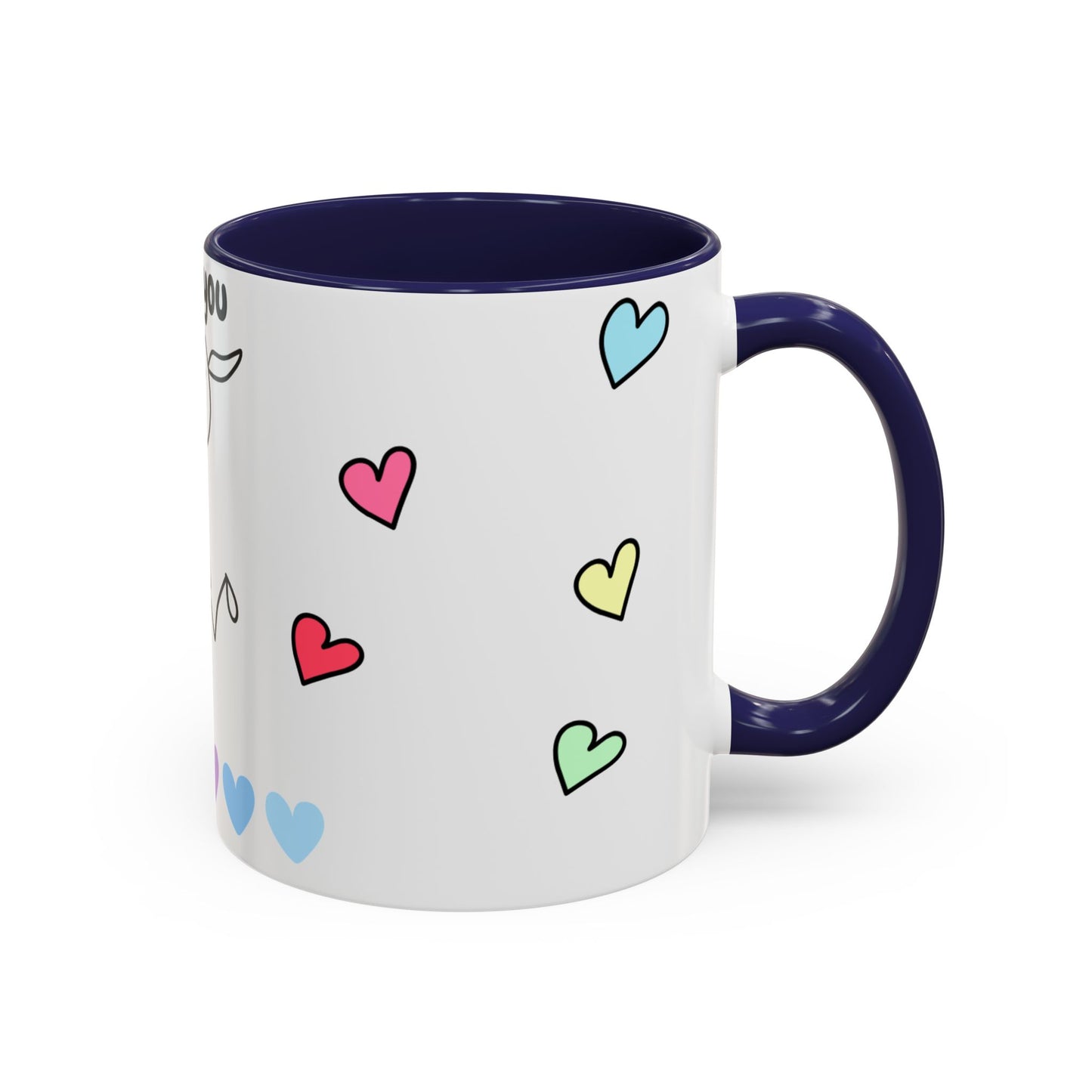 Heartfelt Miss You Accent Coffee Mug, Cute Gift for Friends, Personalized Coffee Cup, Thoughtful Gift for Loved Ones, Cheerful Home Decor