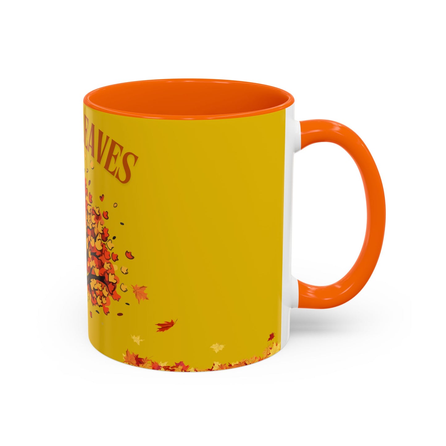 Autumn Leaves Coffee Mug, Fall Themed Ceramic Cup, Cozy Gift for Coffee Lovers, Thanksgiving Decor, Seasonal Drinkware