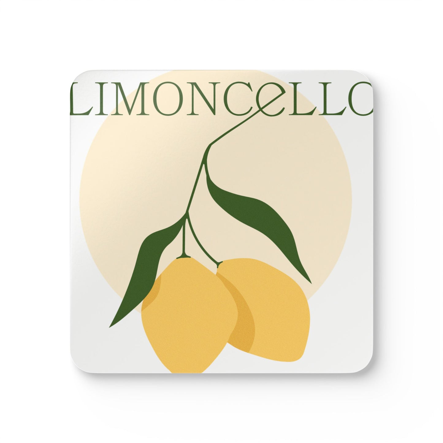 Limoncello Corkwood Coaster Set - Refreshing Summer Vibes for Home Entertaining