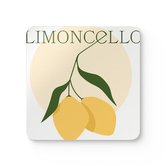 Limoncello Corkwood Coaster Set - Refreshing Summer Vibes for Home Entertaining