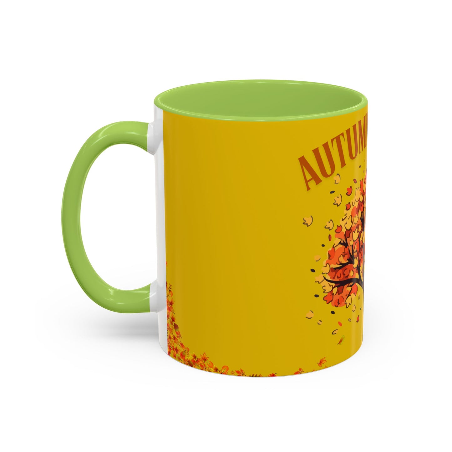 Autumn Leaves Coffee Mug, Fall Themed Ceramic Cup, Cozy Gift for Coffee Lovers, Thanksgiving Decor, Seasonal Drinkware