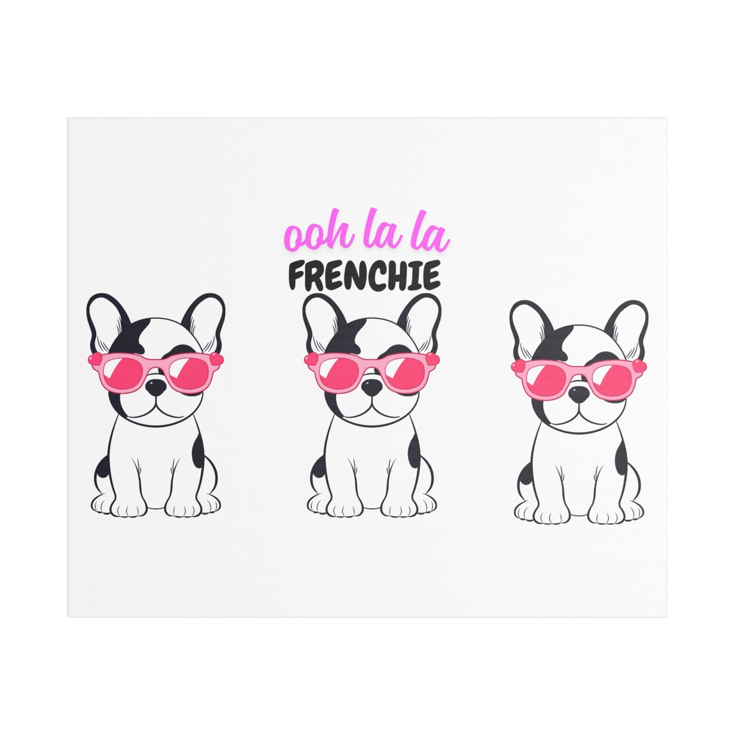 Funny Dog Canvas Wall Art, Dog Lover Decor, Pet Owner Gift, French Bulldog Wall Decor, Ooh La La Frenchie