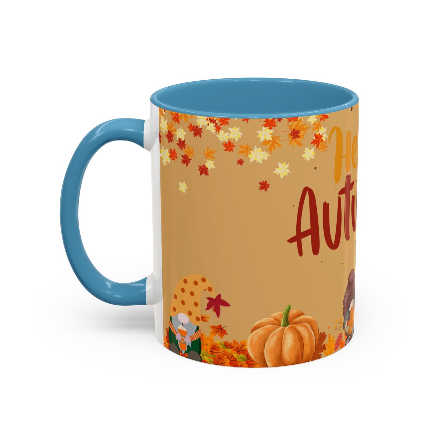Autumn Accent Coffee Mug - Fall Decor, Seasonal Gift, Thanksgiving, Cozy Hot Beverage Cup, Autumn Vibes