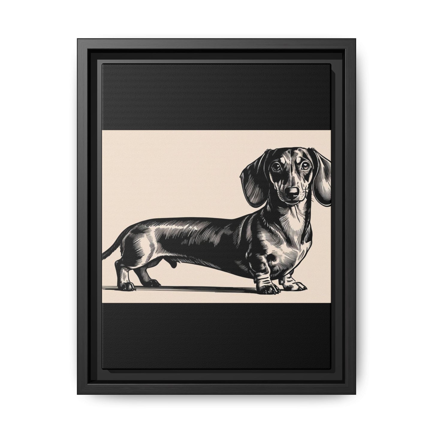 Dachshund Art Print - Charming Framed Canvas Decor for Dog Lovers