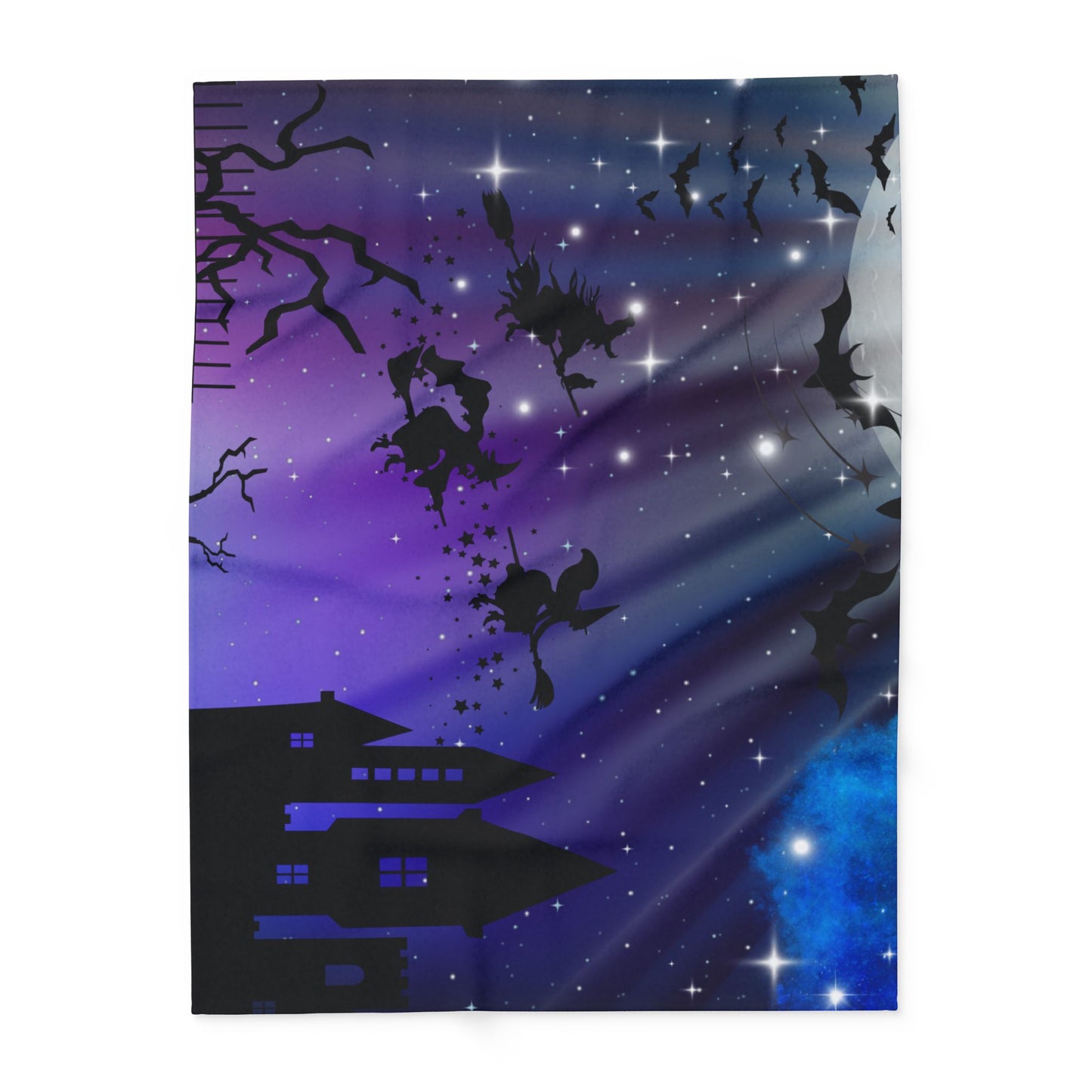 Mystical Halloween Fleece Blanket, Cozy Throw for Spooky Nights, Perfect for Fall, Witch Decor, Gifting for Halloween