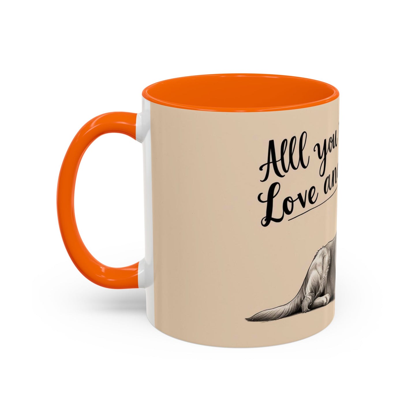 Dog Lover's Accent Coffee Mug - All You Need is Love and a Dog