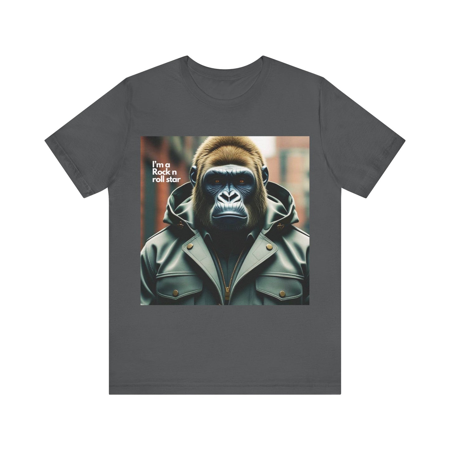 Rock 'n' Roll Gorilla Tee, Graphic T-Shirt for Music Lovers, Cool Casual Wear, Fun Gift for Concerts, Unique Style Statement
