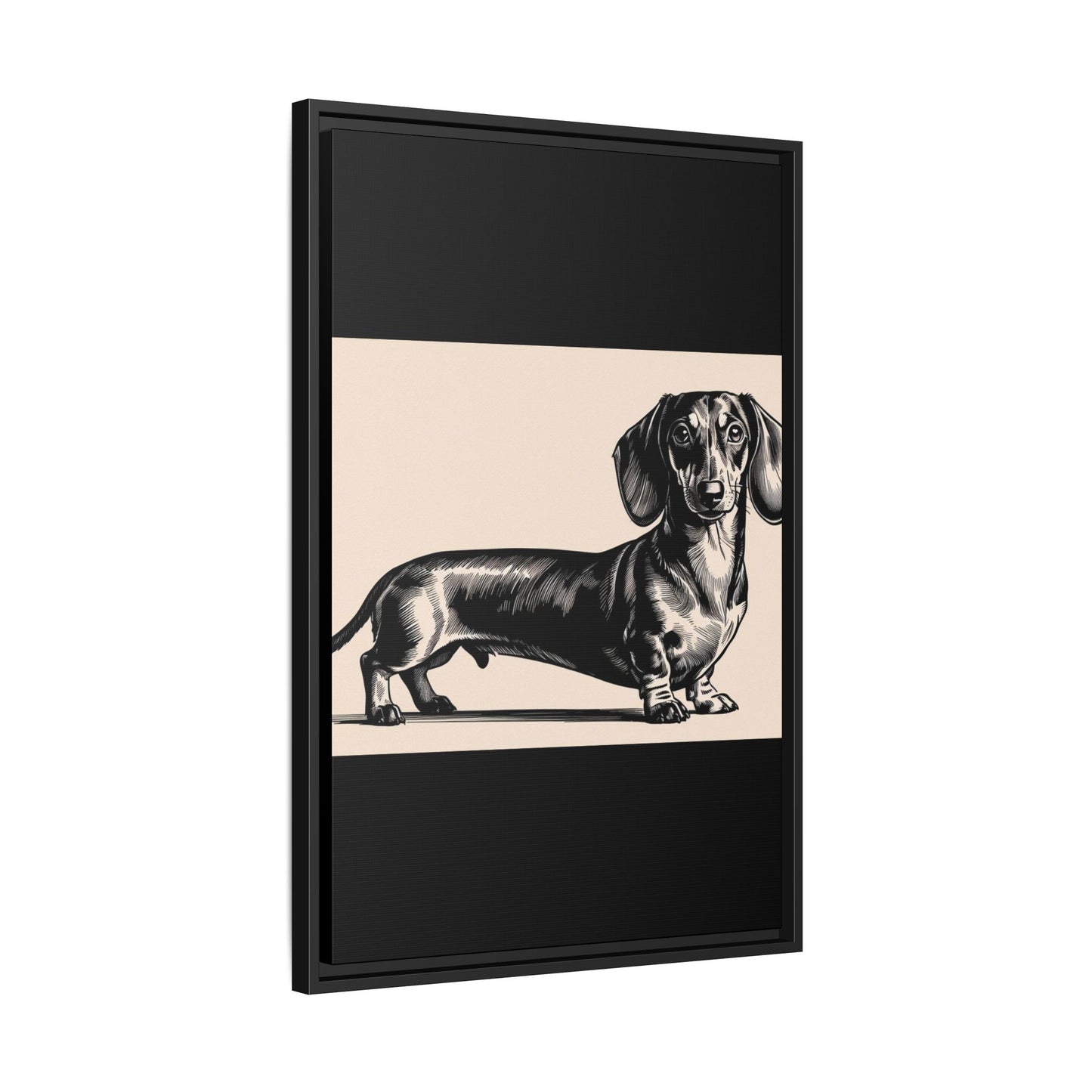 Dachshund Art Print - Charming Framed Canvas Decor for Dog Lovers