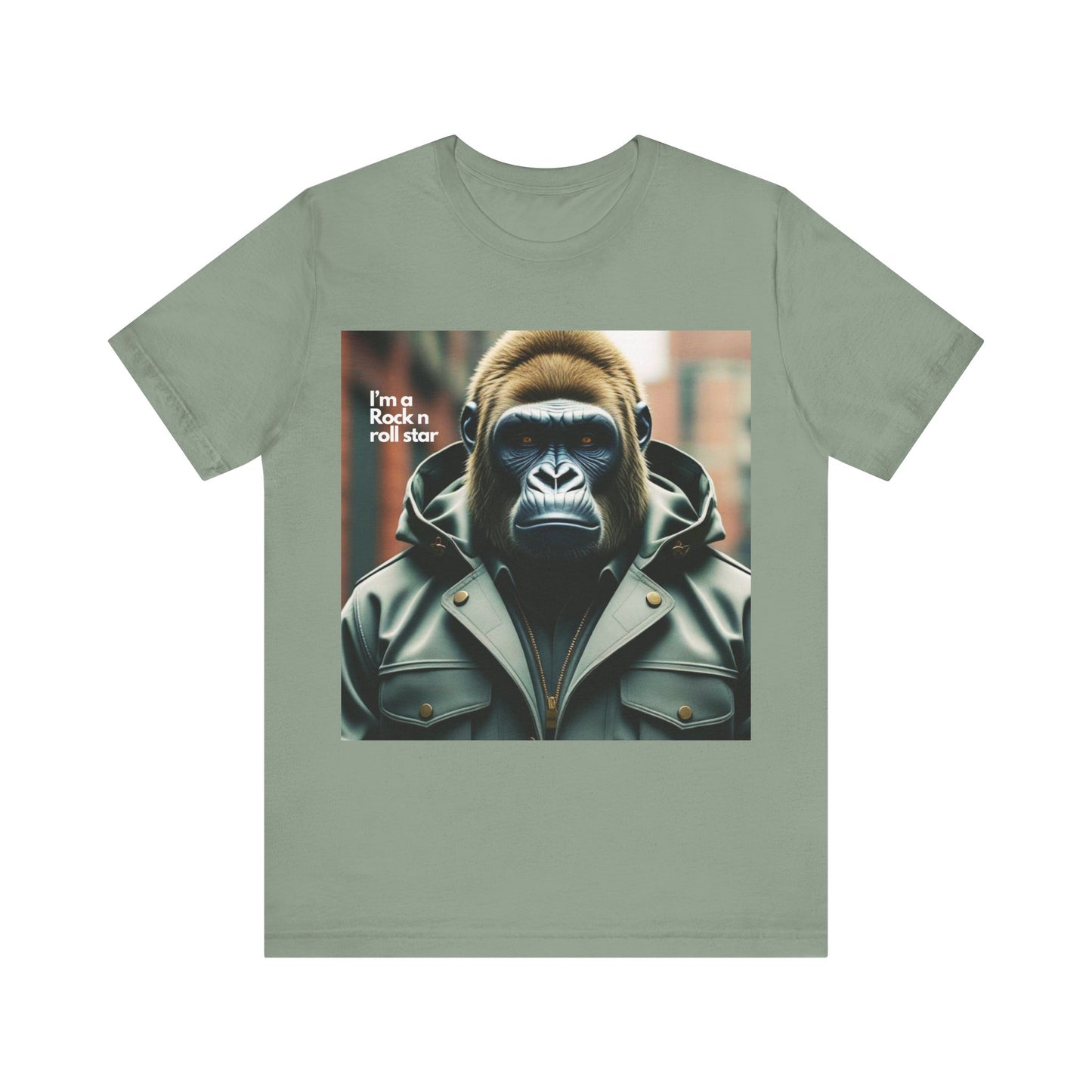 Rock 'n' Roll Gorilla Tee, Graphic T-Shirt for Music Lovers, Cool Casual Wear, Fun Gift for Concerts, Unique Style Statement