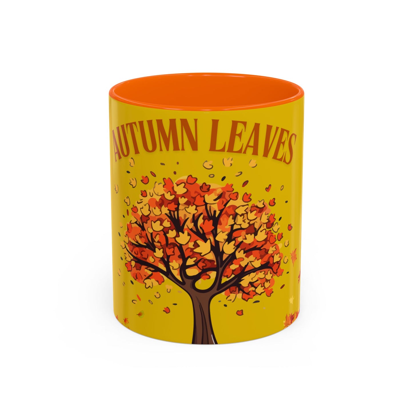 Autumn Leaves Coffee Mug, Fall Themed Ceramic Cup, Cozy Gift for Coffee Lovers, Thanksgiving Decor, Seasonal Drinkware