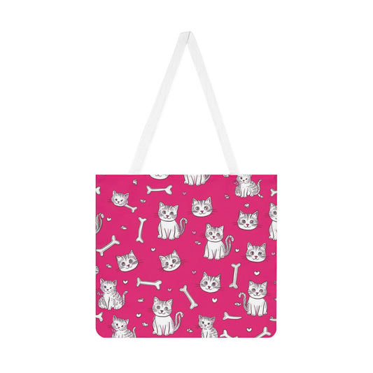 Cute Cat Themed Shoulder Tote Bag - Perfect for Pet Lovers and Cat Enthusiasts