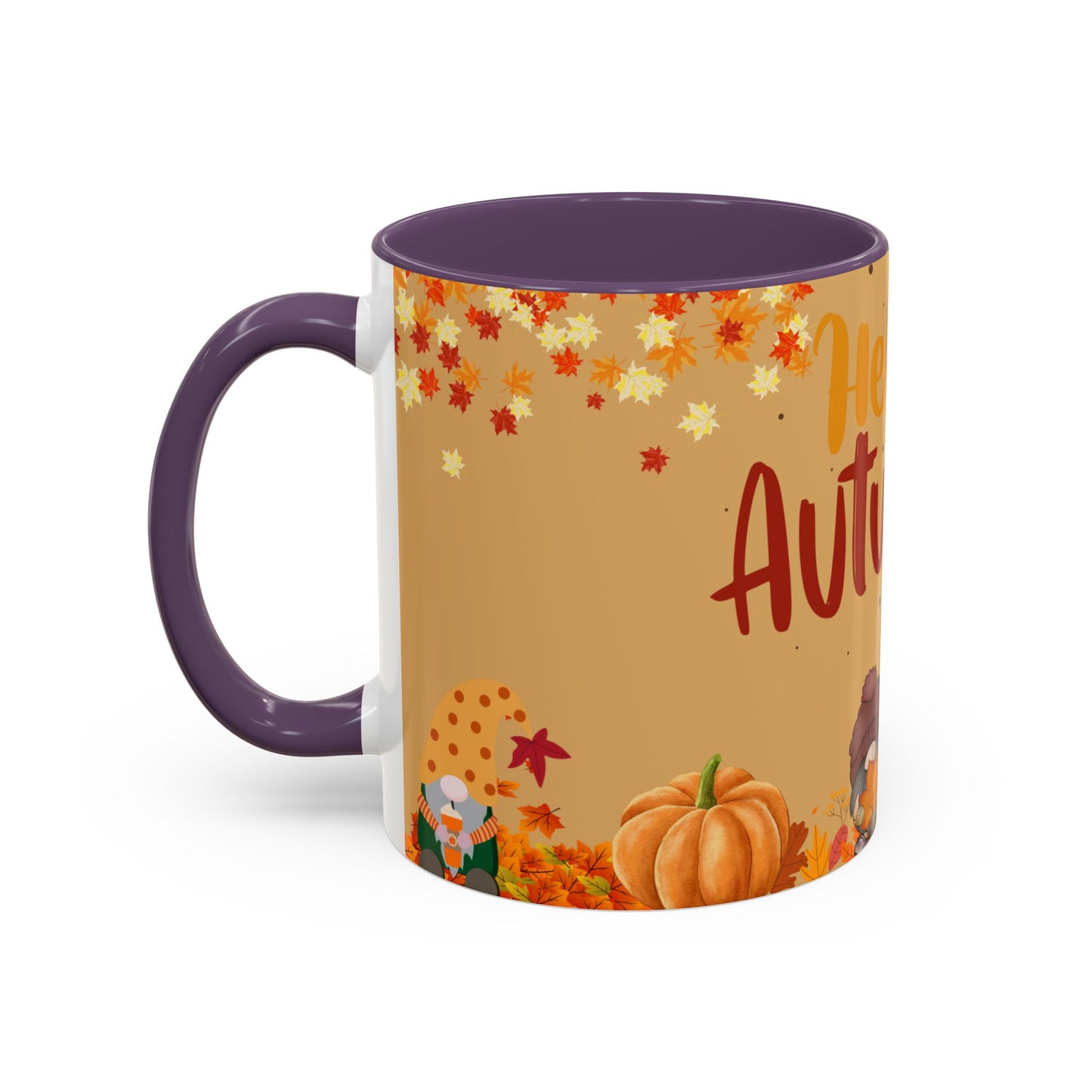 Autumn Accent Coffee Mug - Fall Decor, Seasonal Gift, Thanksgiving, Cozy Hot Beverage Cup, Autumn Vibes