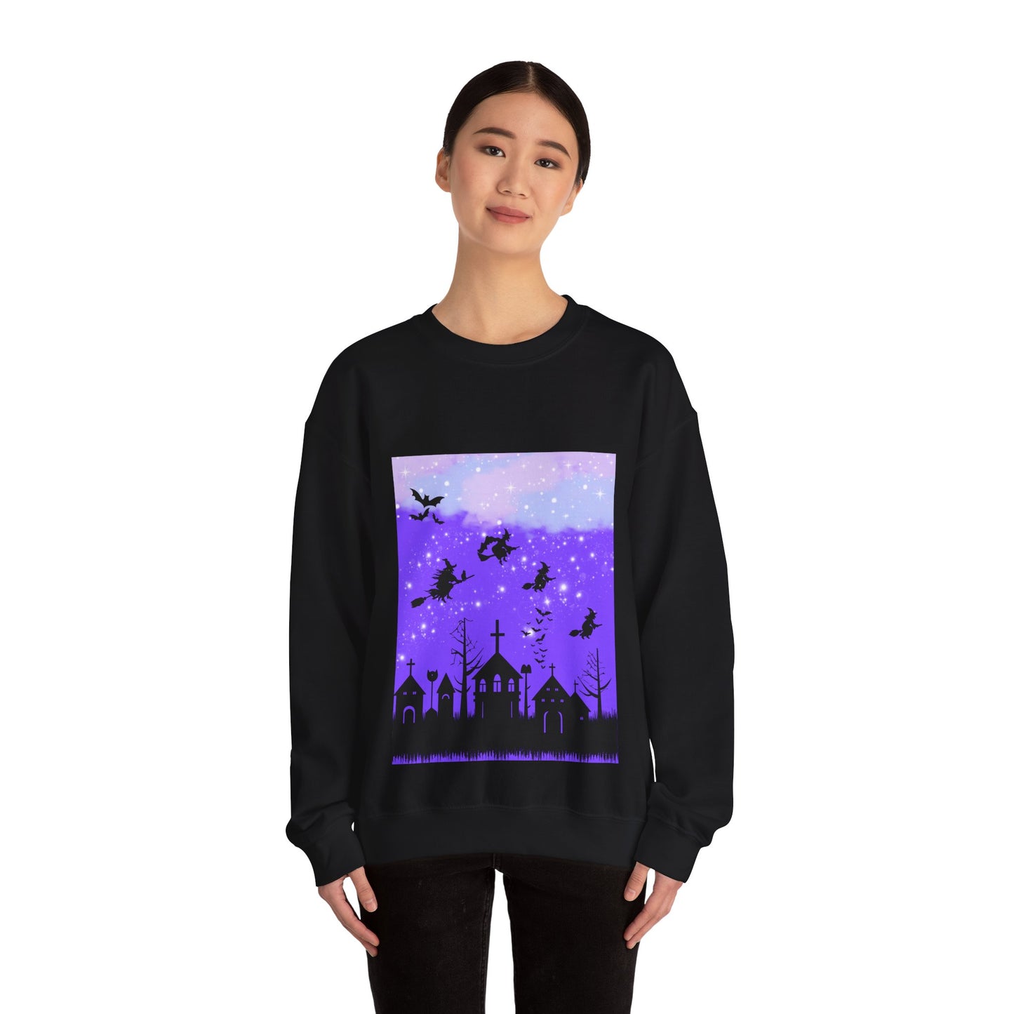 Mystical Nightscape Crewneck Sweatshirt, Cozy Fashion, Trendy Apparel, Gift for Nature Lovers, Halloween Sweatshirt, Comfortable [...]