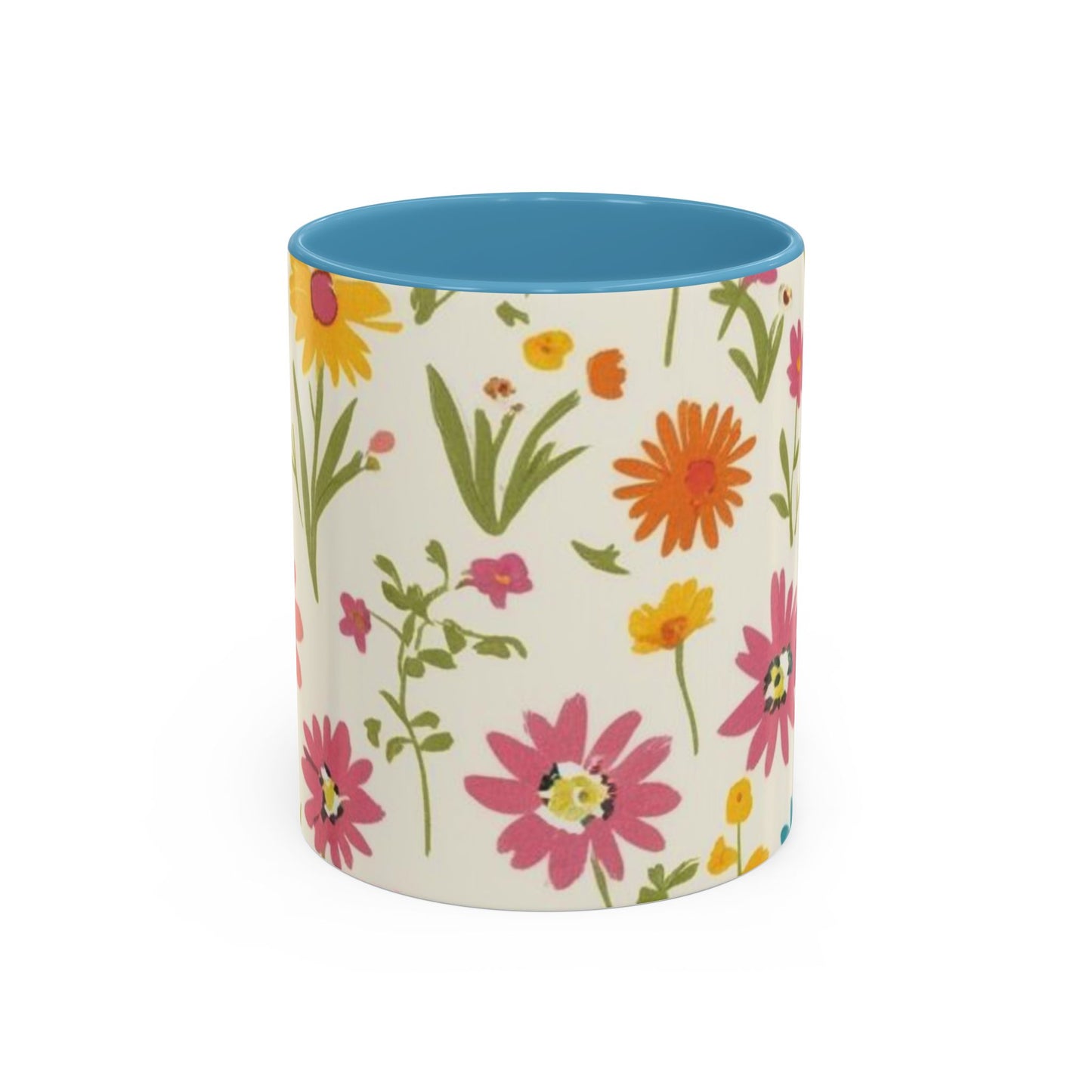 Floral Accent Coffee Mug – Vibrant Flower Design for Everyday Joy