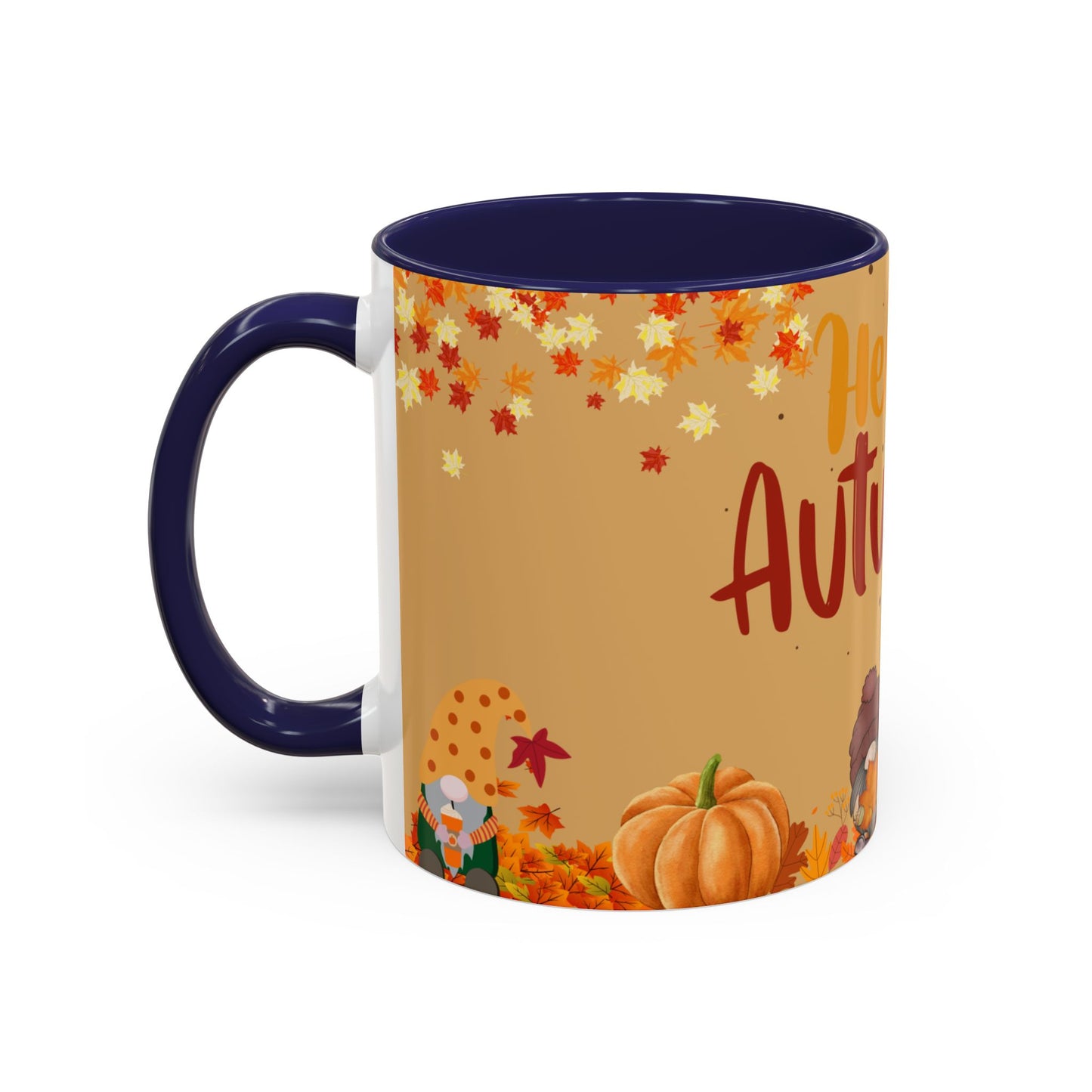 Autumn Accent Coffee Mug - Fall Decor, Seasonal Gift, Thanksgiving, Cozy Hot Beverage Cup, Autumn Vibes
