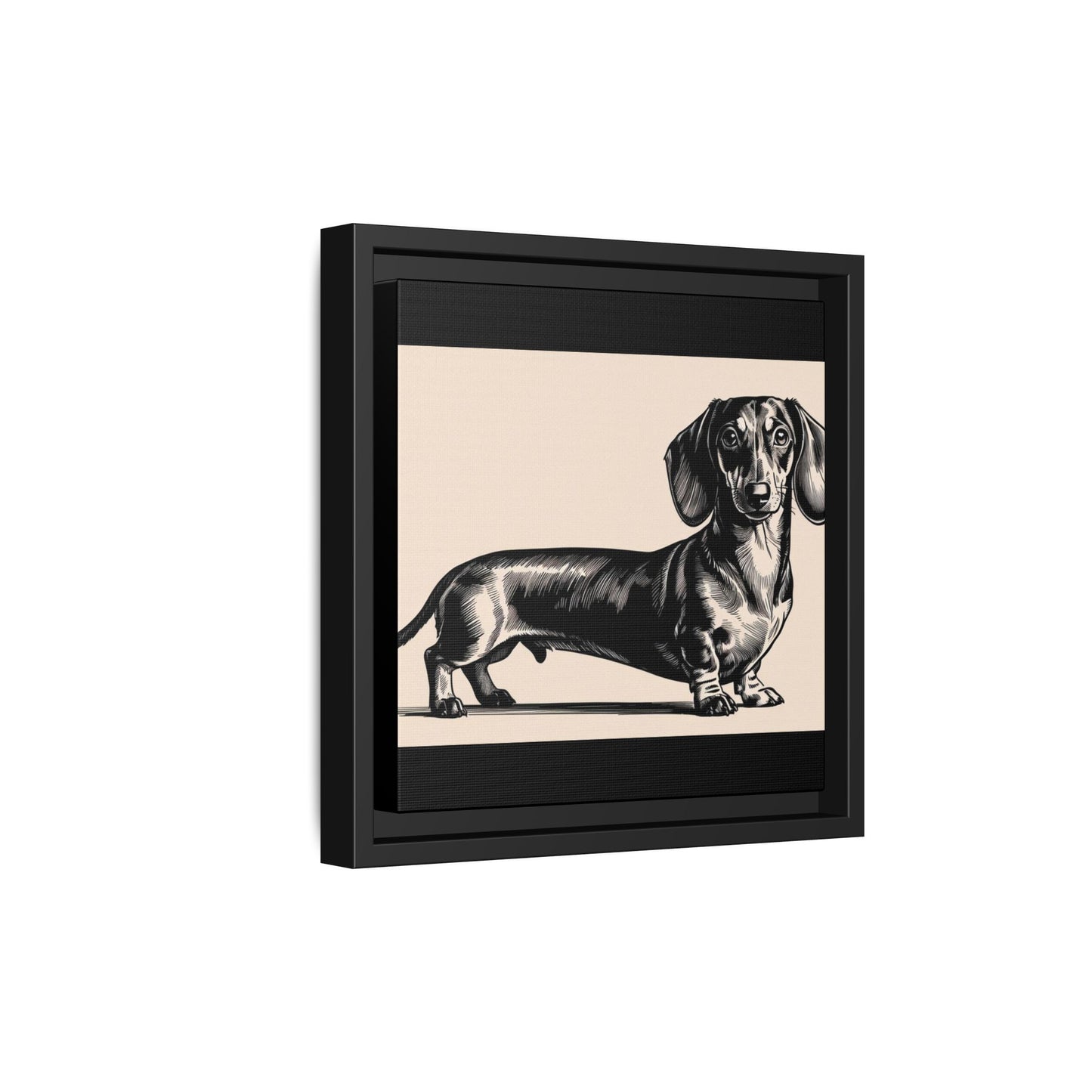 Dachshund Art Print - Charming Framed Canvas Decor for Dog Lovers