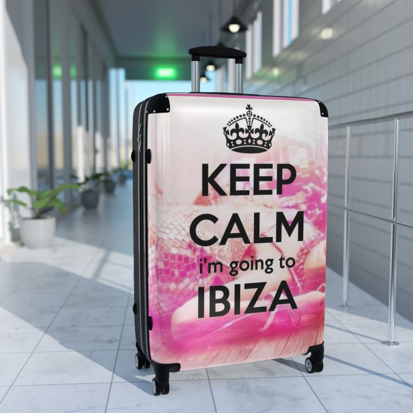 Keep Calm Ibiza Suitcase - Stylish Travel Luggage for Vacation Getaways