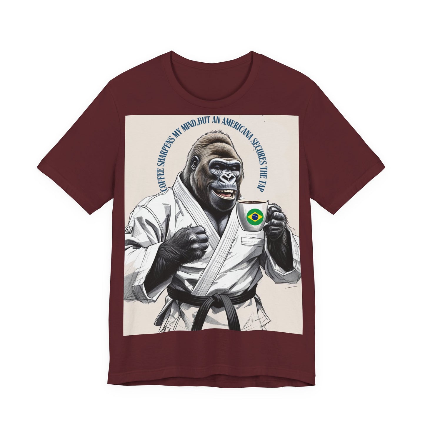 Gorilla Karate Tee, Fun Unisex Short Sleeve Shirt, Jiu-Jitsu Gift, Animal Lover Apparel, Martial Arts Fan Tee