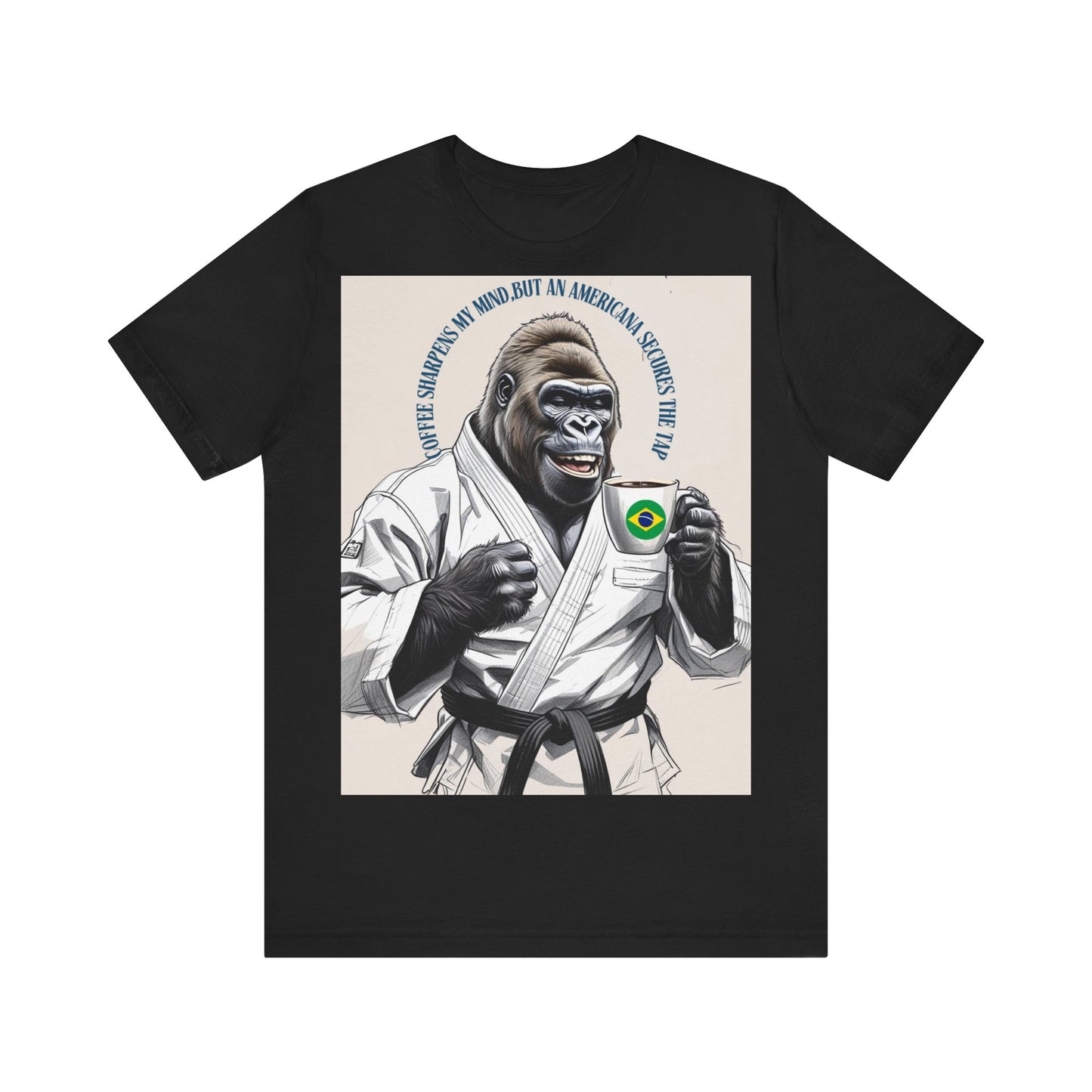 Gorilla Karate Tee, Fun Unisex Short Sleeve Shirt, Jiu-Jitsu Gift, Animal Lover Apparel, Martial Arts Fan Tee