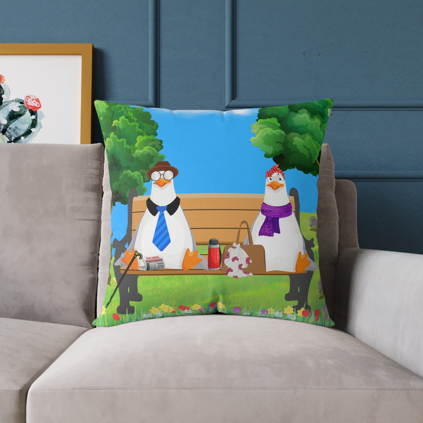 Charming Farm Animal Pillow, Decorative Cushion for Home Decor, Gift for Farm Lovers, Cute Animal Artwork, Cozy Living Room Accent