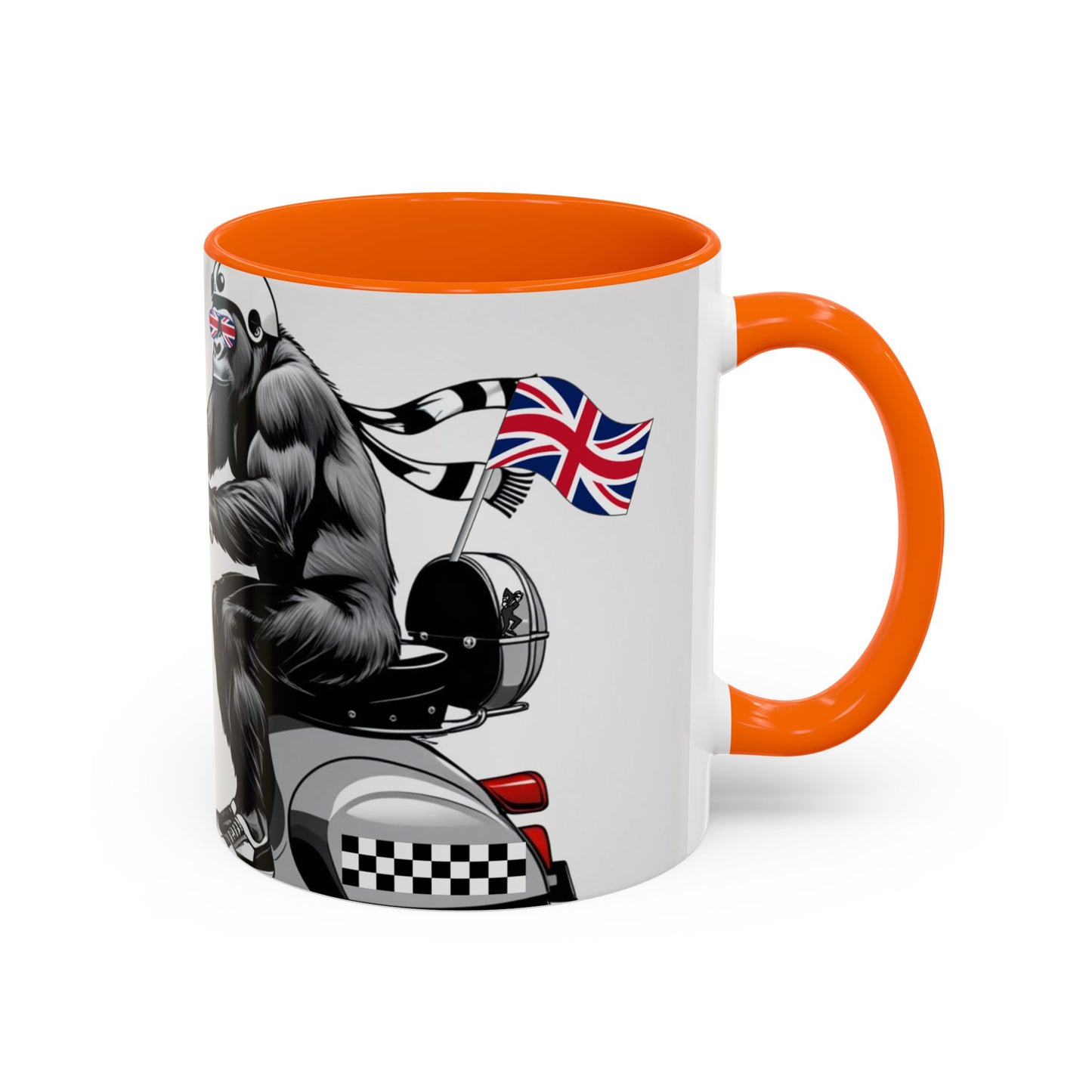 Cool Gorilla Scooter Mug - Fun Coffee Cup for Animal Lovers, Gift for Birthdays, Cool Caffeine Fix, Unique Decor