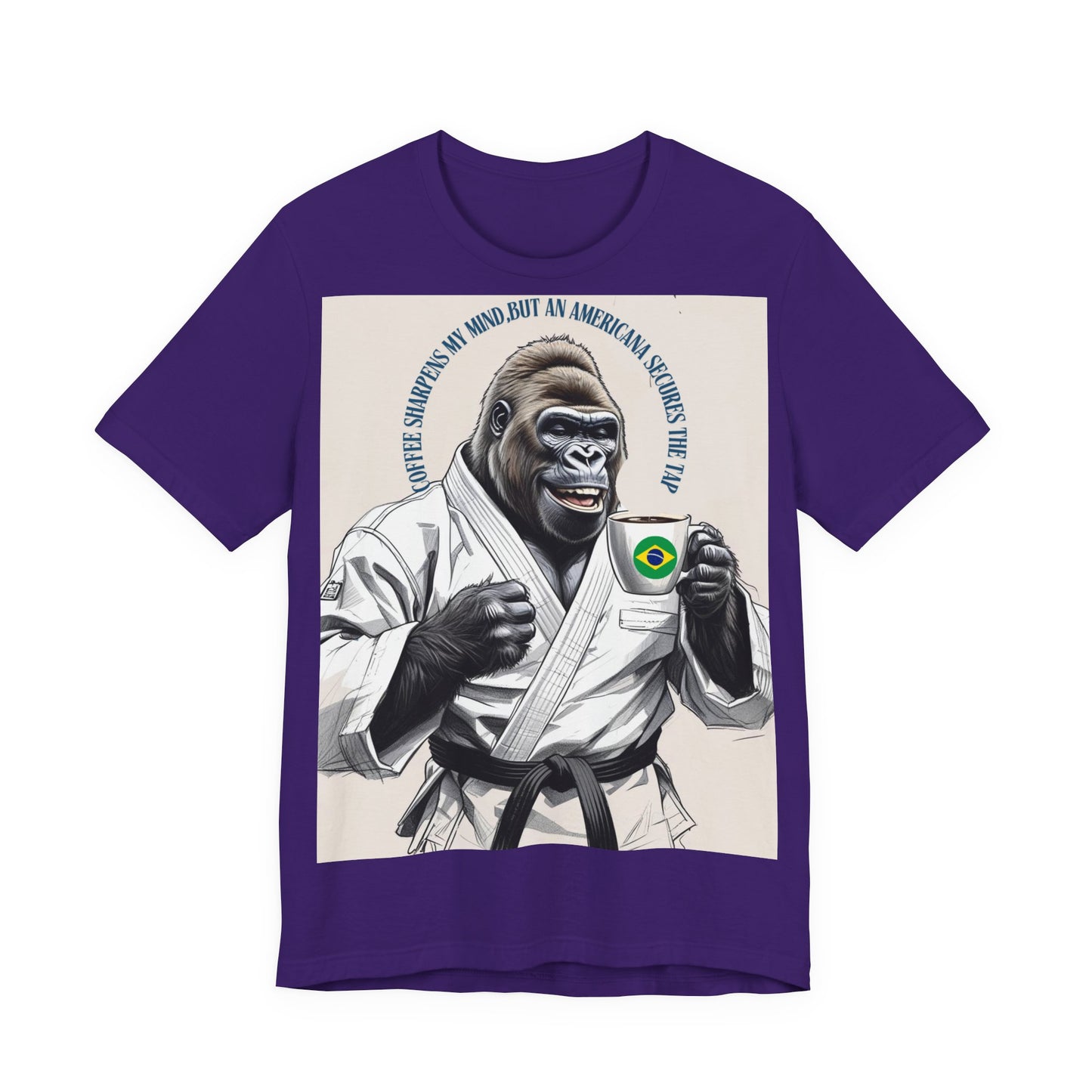 Gorilla Karate Tee, Fun Unisex Short Sleeve Shirt, Jiu-Jitsu Gift, Animal Lover Apparel, Martial Arts Fan Tee