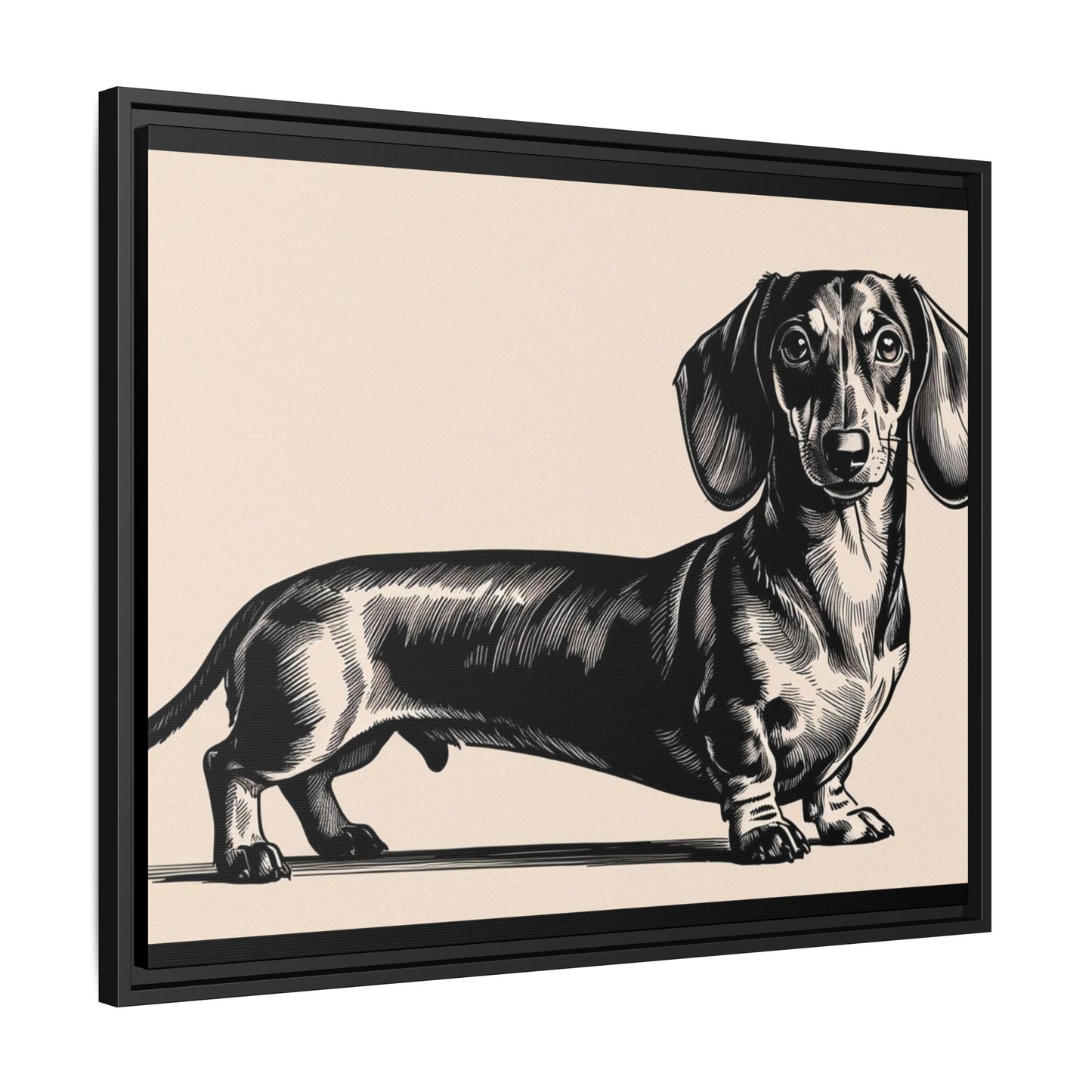 Dachshund Art Print - Charming Framed Canvas Decor for Dog Lovers