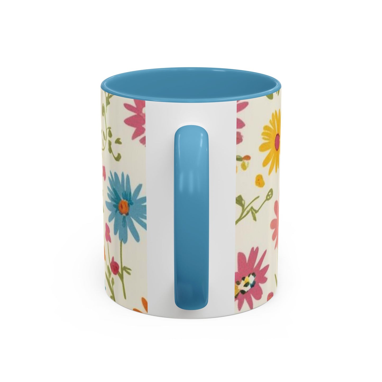 Floral Accent Coffee Mug – Vibrant Flower Design for Everyday Joy