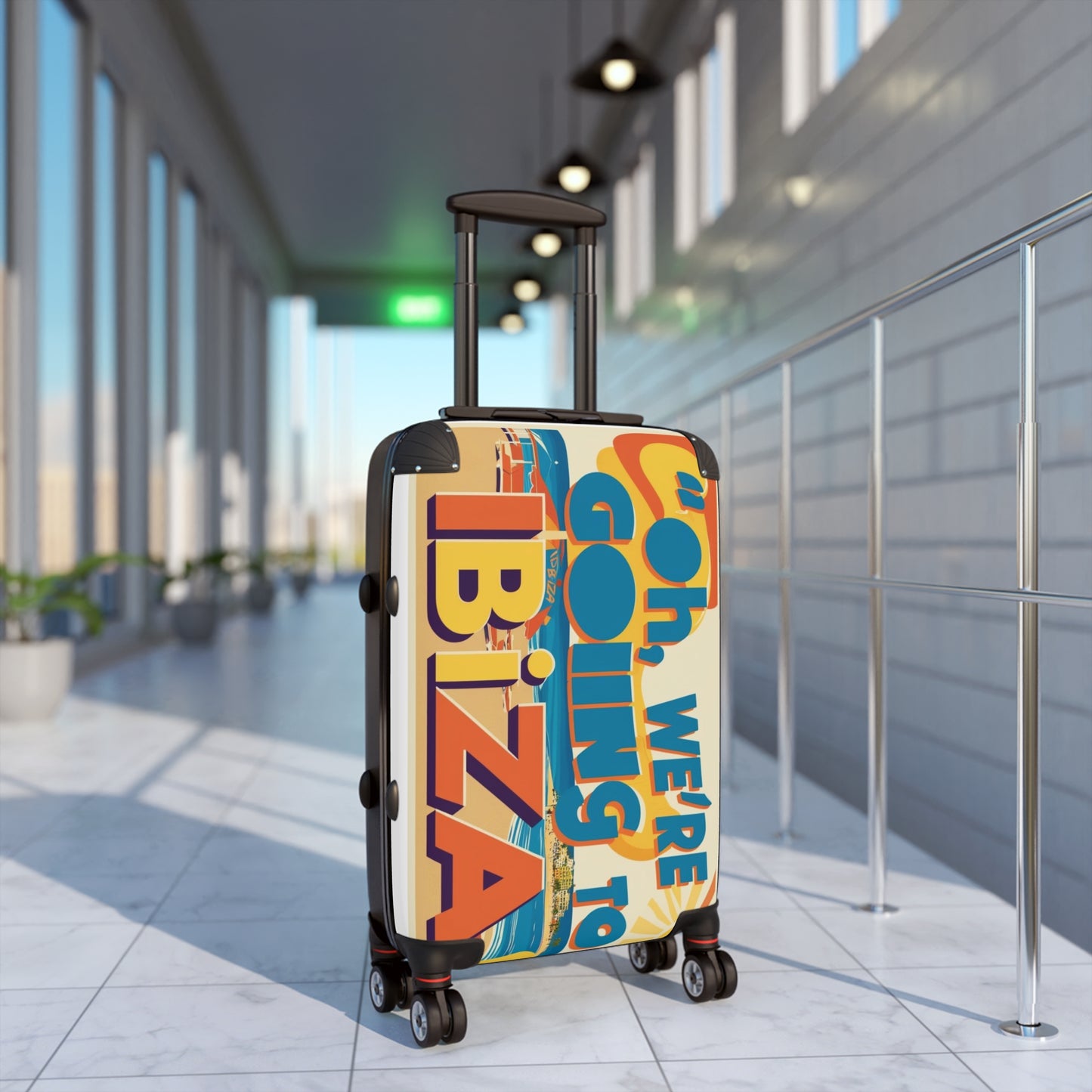 Retro Ibiza Travel Suitcase - Oh, We're Going to Ibiza Design