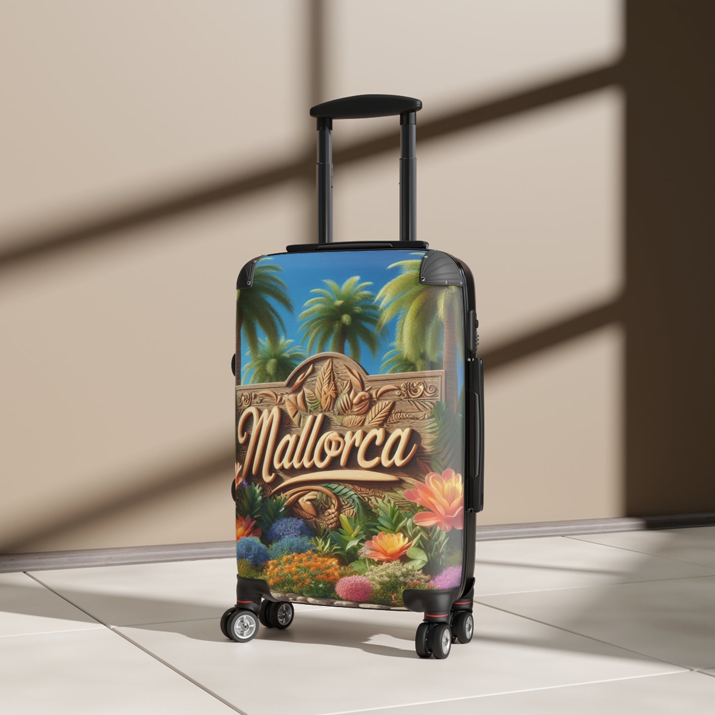 Mallorca Floral Travel Suitcase - Stylish Luggage for Adventurers