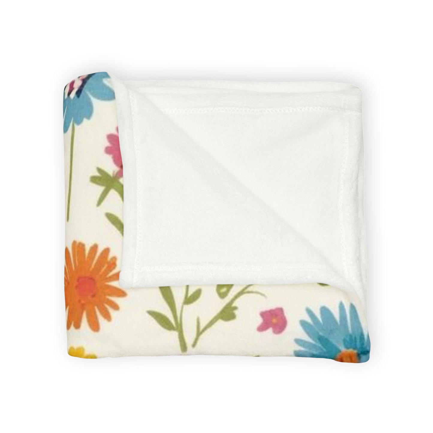 Bright Floral Soft Polyester Blanket - Perfect for Cozying Up & Home Decor