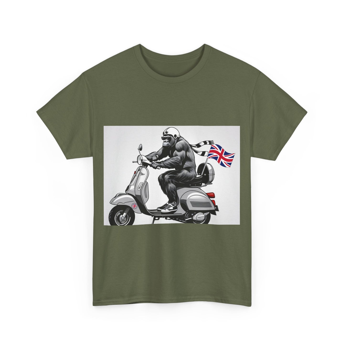 Cool Gorilla Scooter Tee, Unisex Graphic Tee, Fun Animal T-Shirt, Unique Gift for Him, Casual Summer Shirt, Motorcycle Enthusiast Apparel