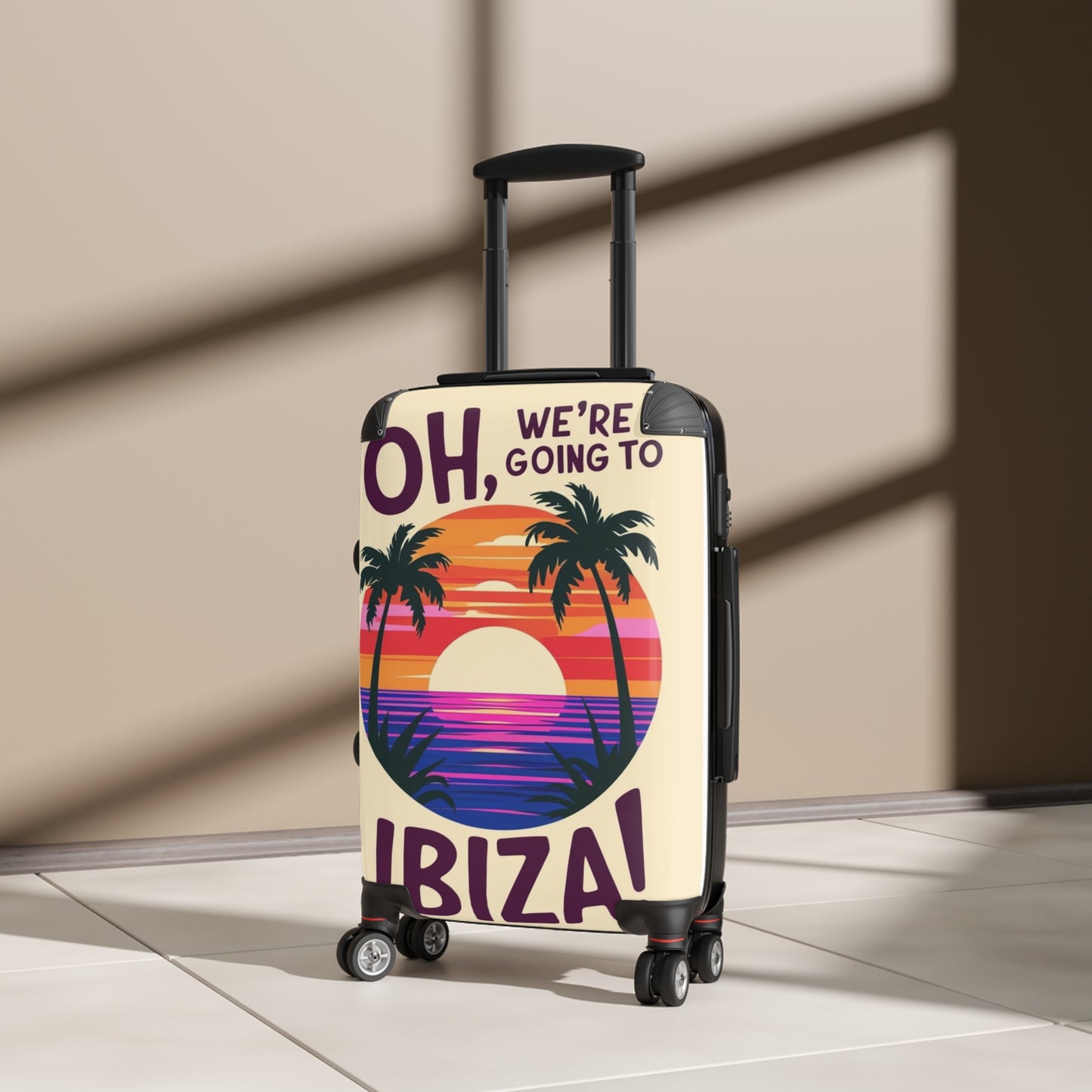 Colorful Ibiza Travel Suitcase - Perfect for Vacation and Adventure