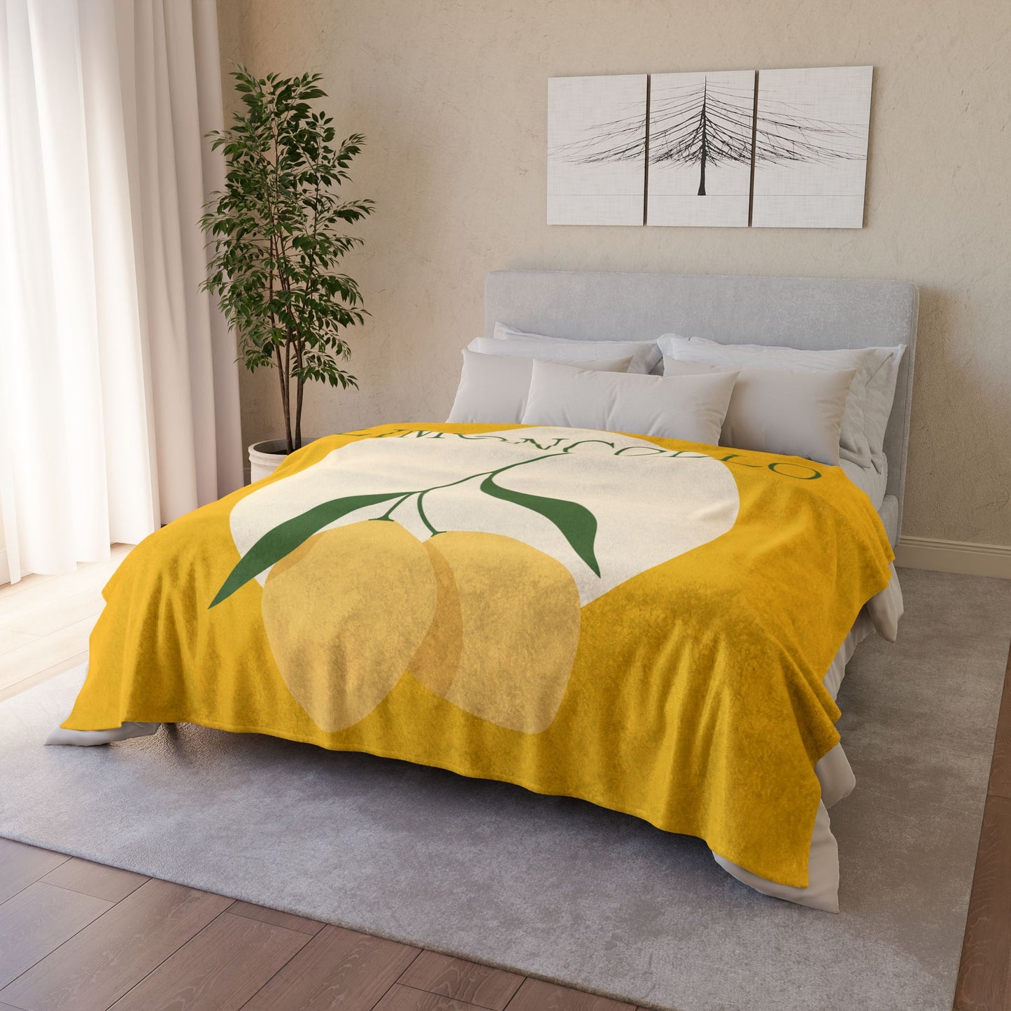 Limoncello Soft Polyester Blanket – Cozy Lemon-Themed Throw for Home Decor and Gifts
