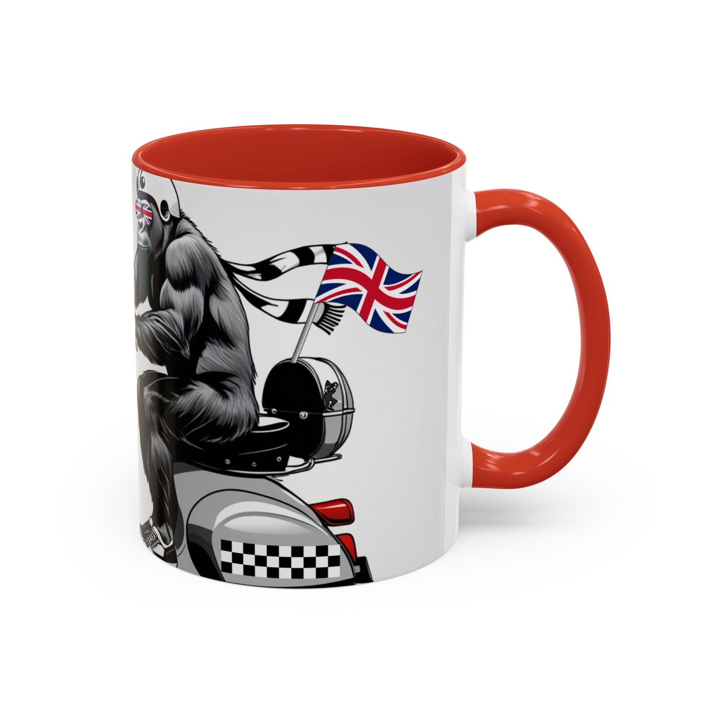 Cool Gorilla Scooter Mug - Fun Coffee Cup for Animal Lovers, Gift for Birthdays, Cool Caffeine Fix, Unique Decor