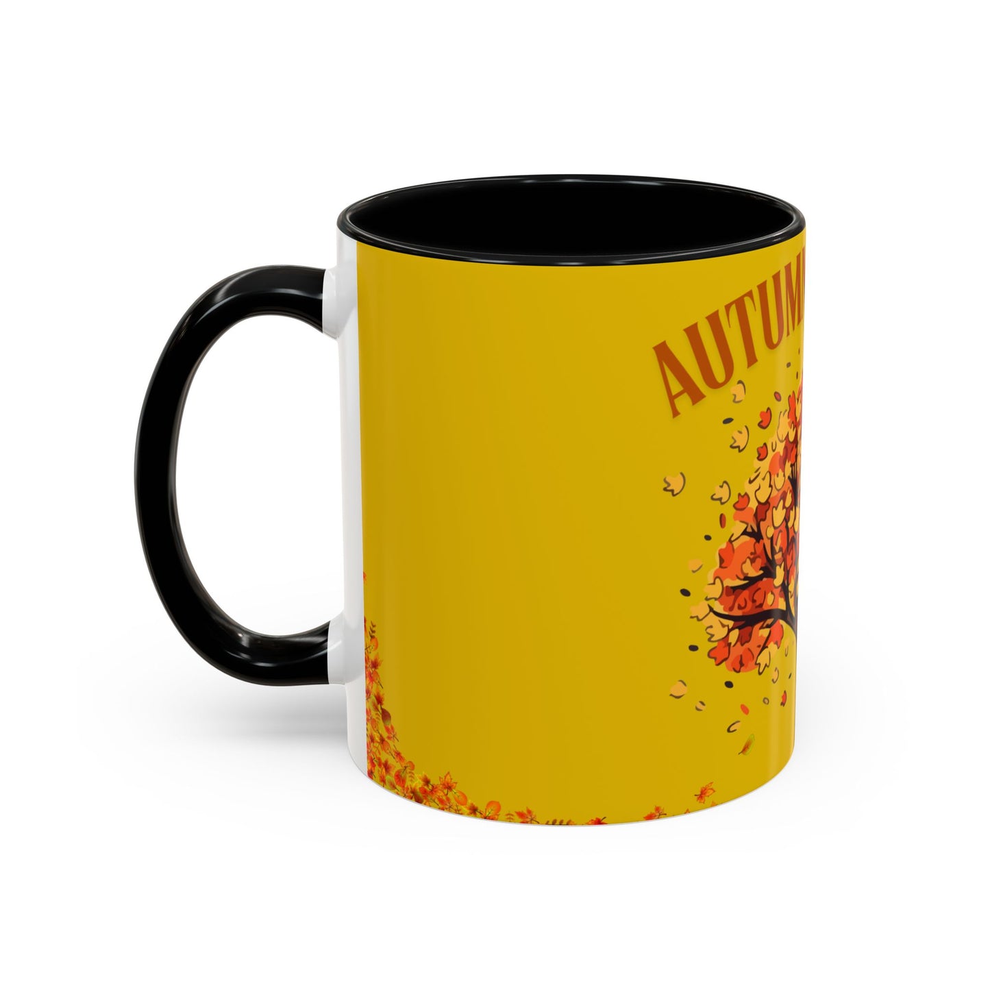 Autumn Leaves Coffee Mug, Fall Themed Ceramic Cup, Cozy Gift for Coffee Lovers, Thanksgiving Decor, Seasonal Drinkware