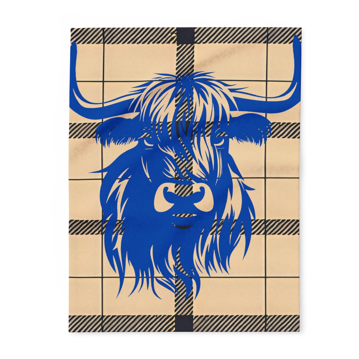 Cozy Highland Cow Fleece Blanket - Warm Blanket, Home Decor, Gift for Cow Lovers, Plaid Throw Blanket, Winter Essentials