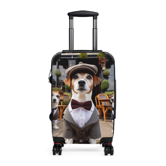 Stylish Dog Suitcase - Adorable Jack Russell in a bow tie