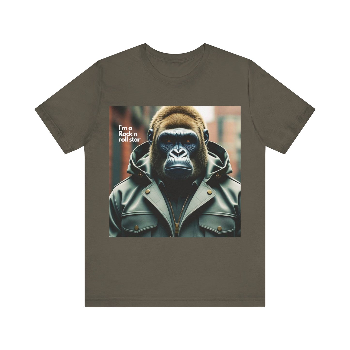 Rock 'n' Roll Gorilla Tee, Graphic T-Shirt for Music Lovers, Cool Casual Wear, Fun Gift for Concerts, Unique Style Statement