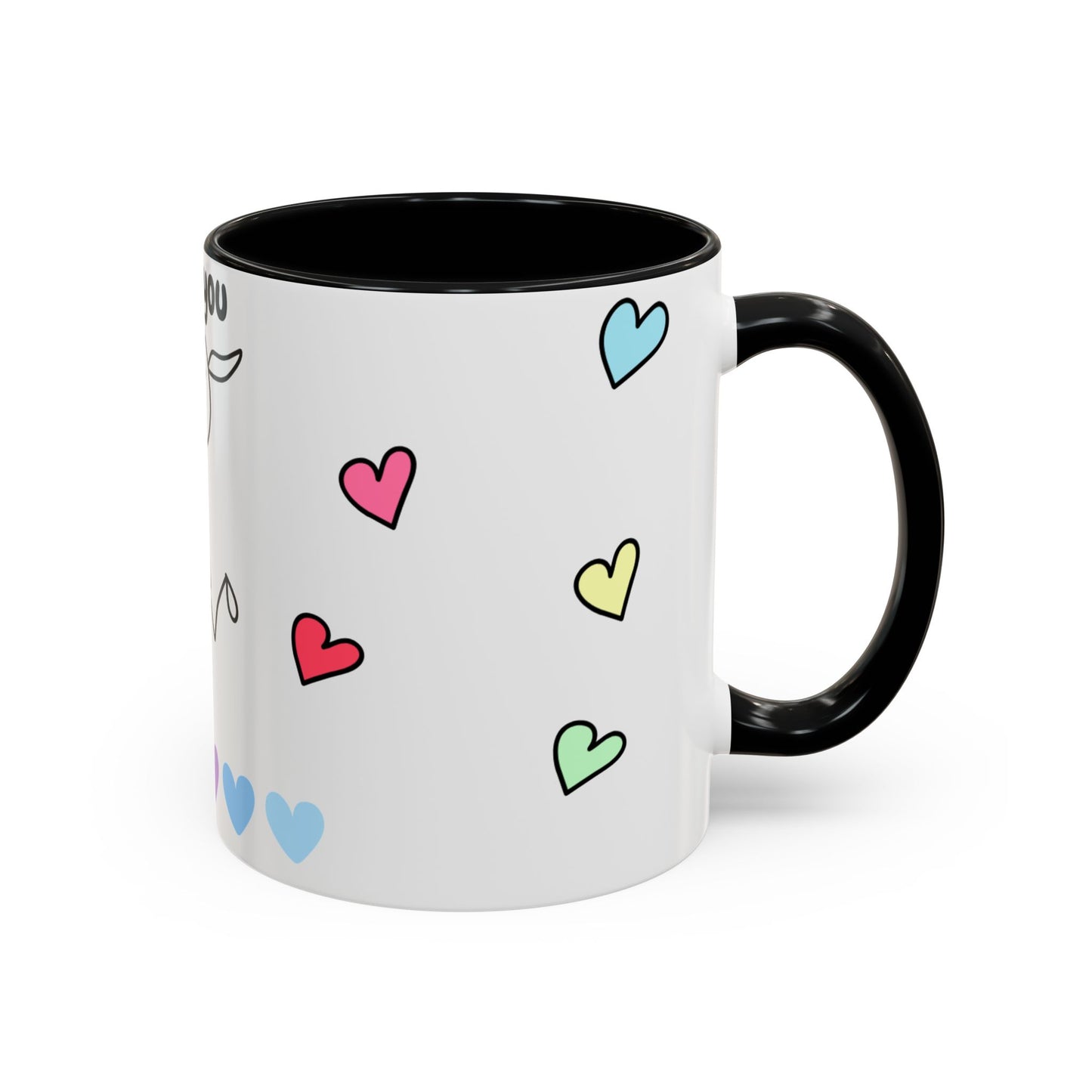 Heartfelt Miss You Accent Coffee Mug, Cute Gift for Friends, Personalized Coffee Cup, Thoughtful Gift for Loved Ones, Cheerful Home Decor