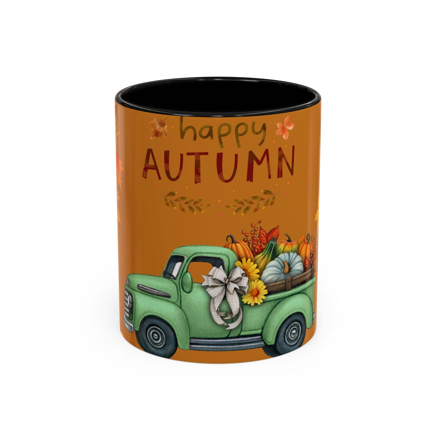Autumn-Themed Coffee Mug, Cozy Fall Ceramic Mug, Colorful Harvest Cup, Seasonal Drinkware, Thanksgiving Gift