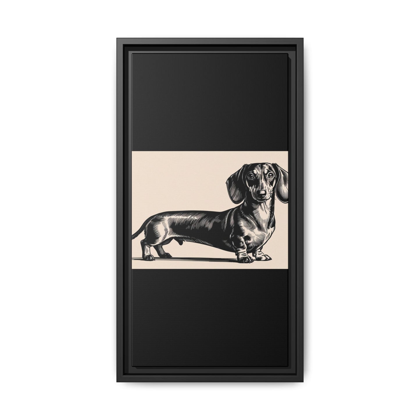Dachshund Art Print - Charming Framed Canvas Decor for Dog Lovers