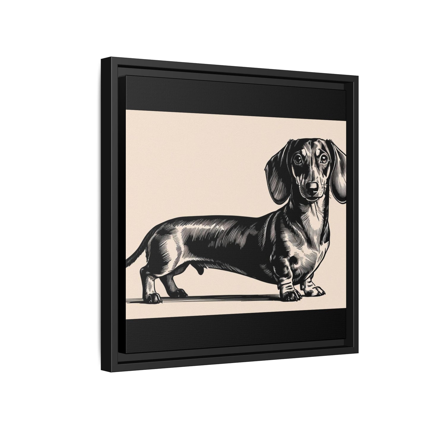 Dachshund Art Print - Charming Framed Canvas Decor for Dog Lovers