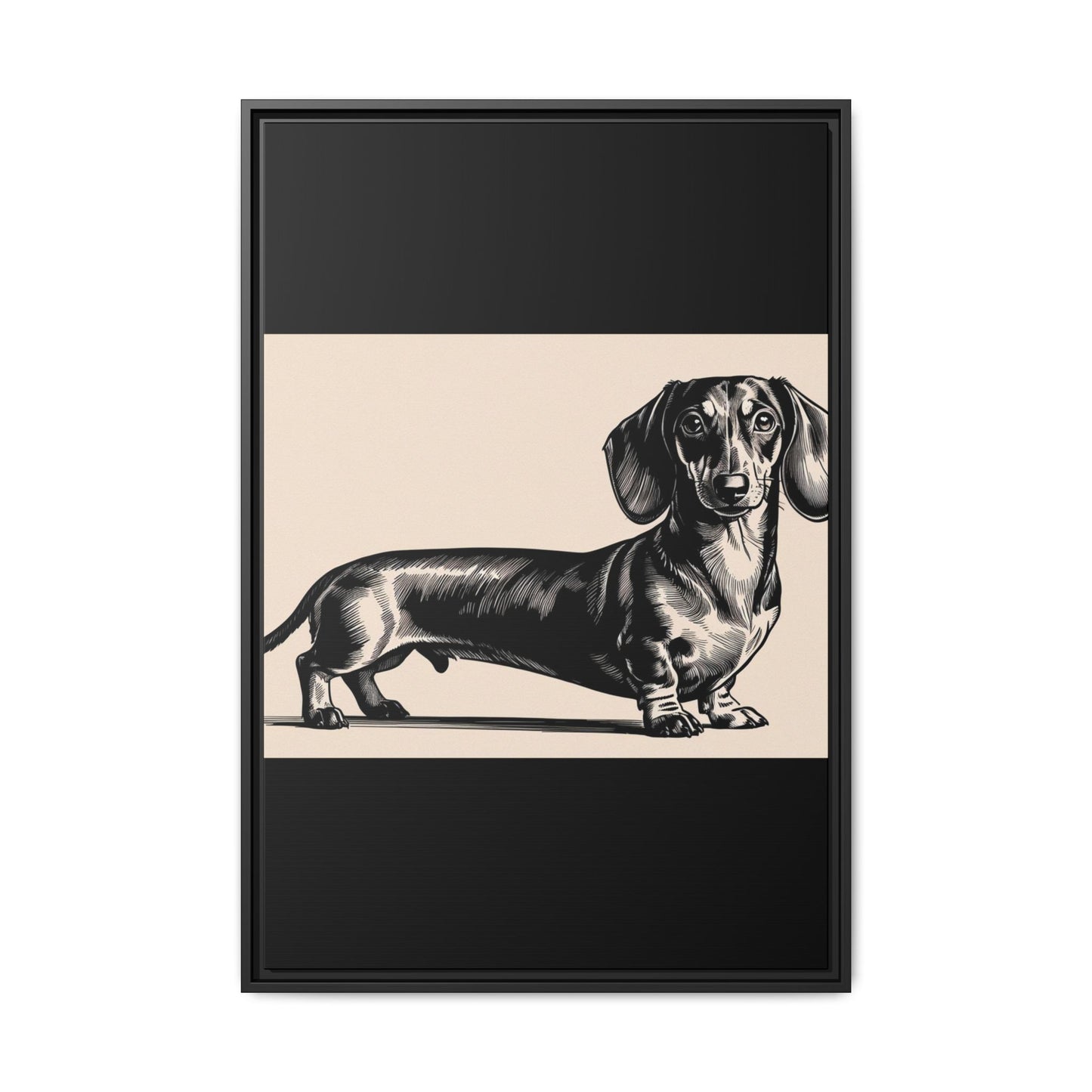Dachshund Art Print - Charming Framed Canvas Decor for Dog Lovers