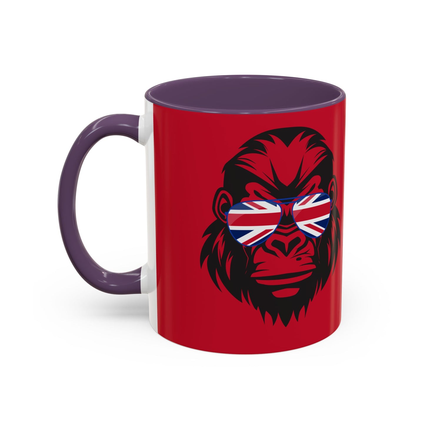 British Gorilla Accent Coffee Mug - Bold Coffee Cup for Animal Lovers, Unique Gift, Fun Kitchen Decor, Perfect for Birthdays, Holidays