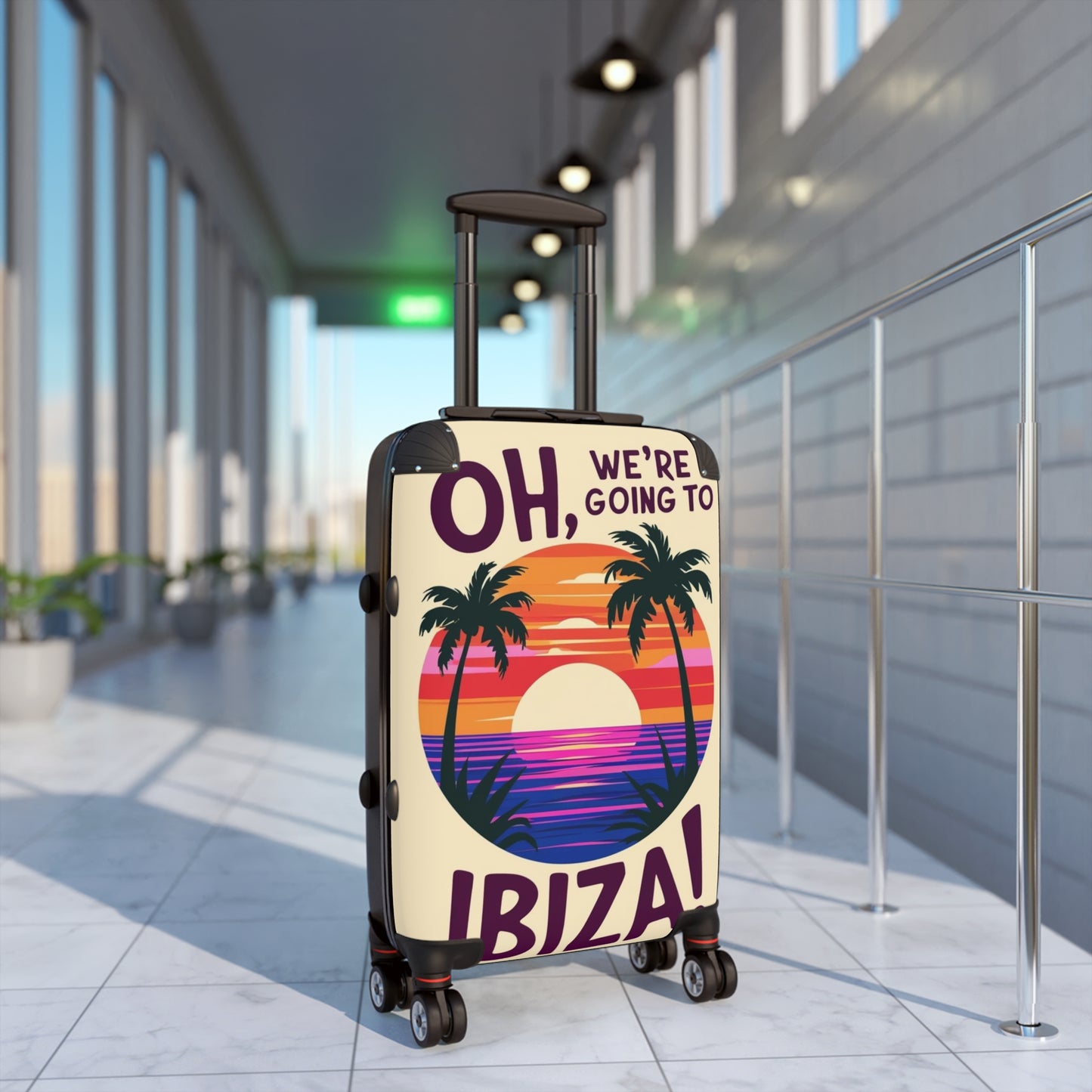 Colorful Ibiza Travel Suitcase - Perfect for Vacation and Adventure