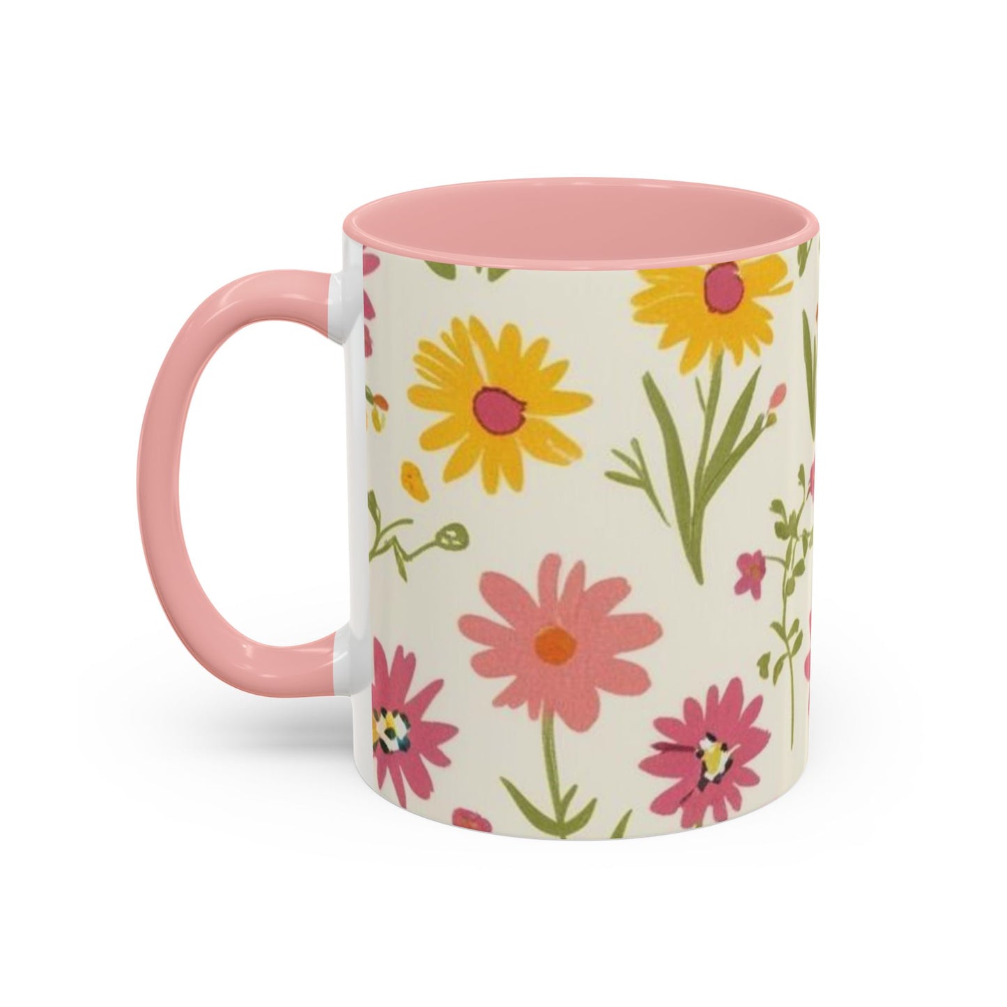 Floral Accent Coffee Mug – Vibrant Flower Design for Everyday Joy