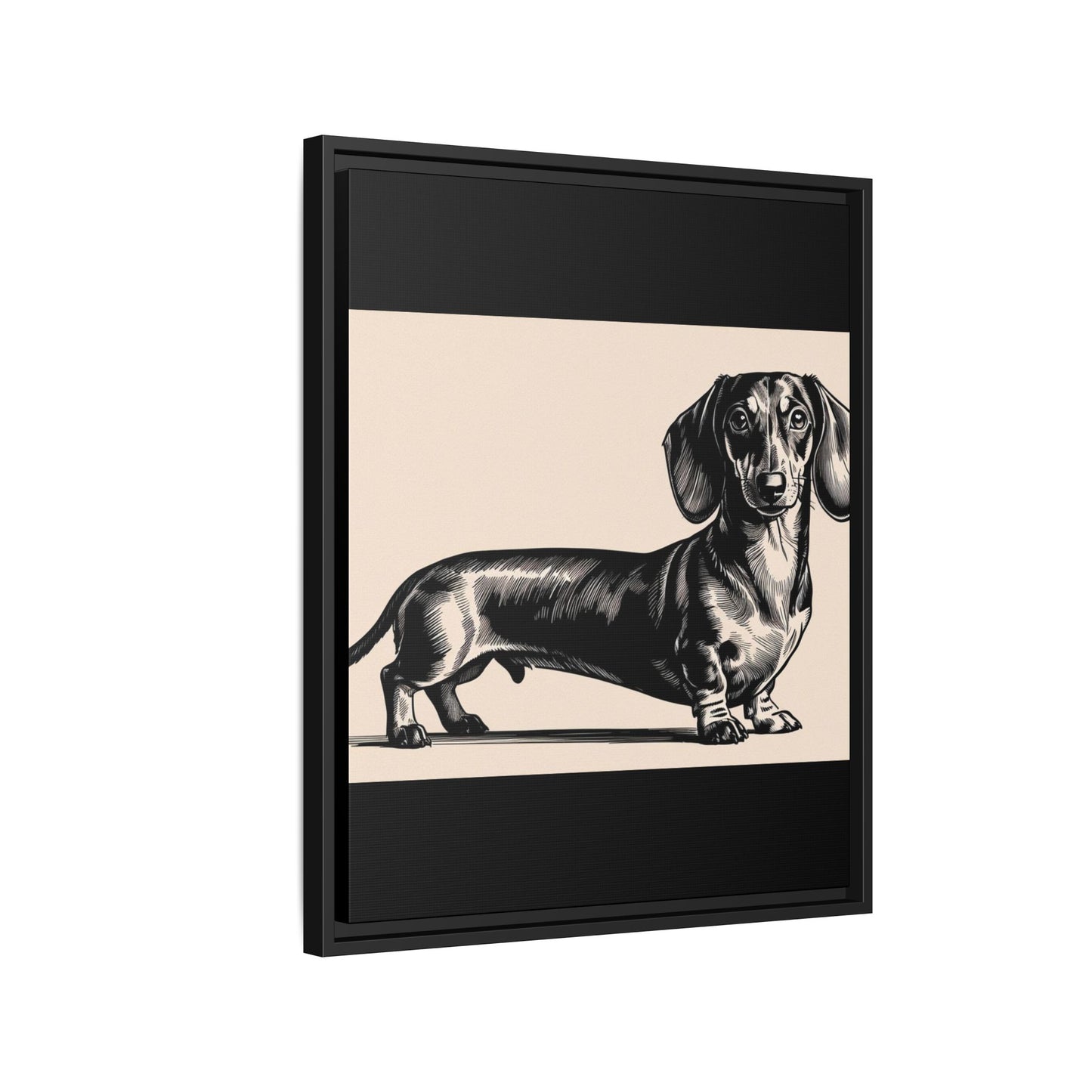 Dachshund Art Print - Charming Framed Canvas Decor for Dog Lovers