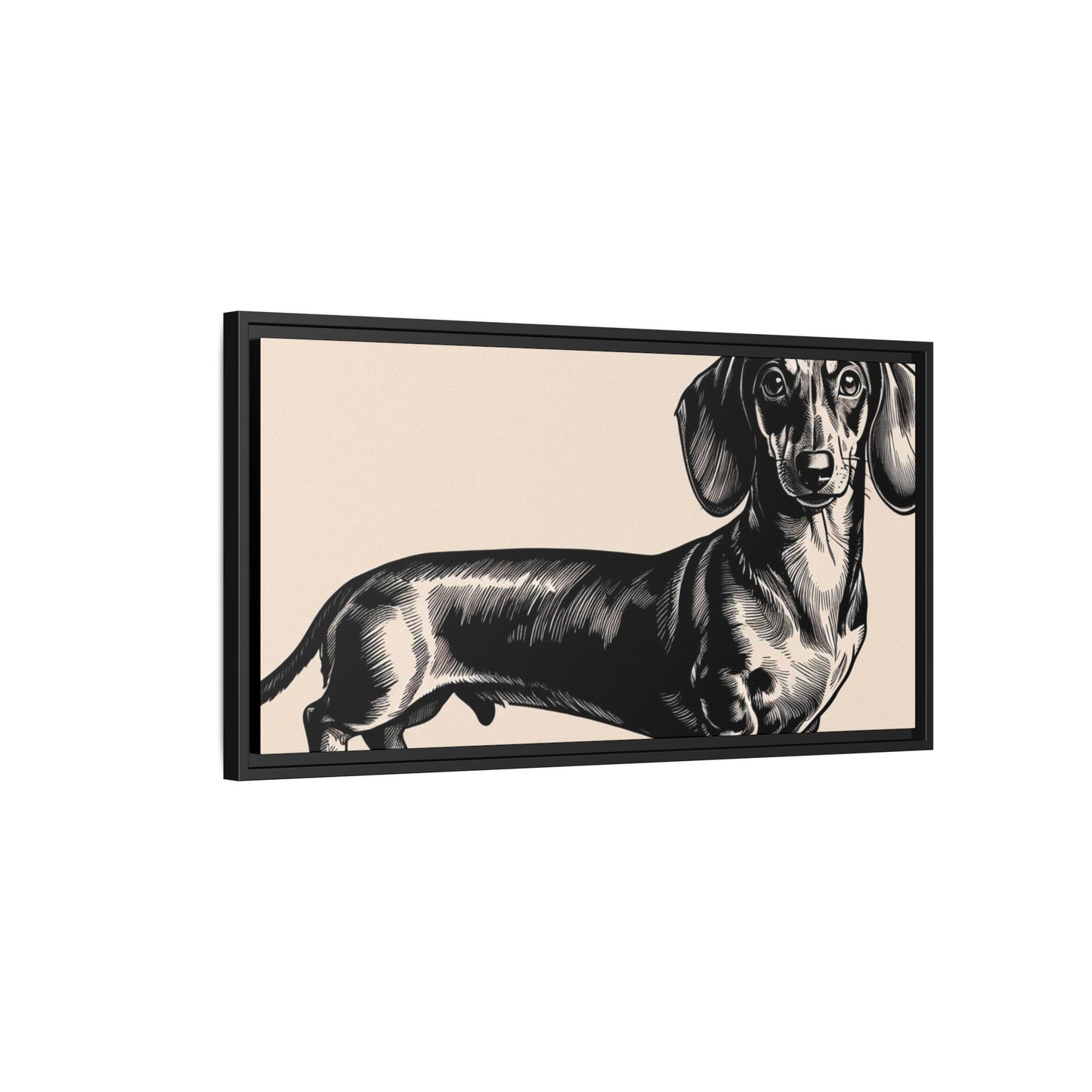 Dachshund Art Print - Charming Framed Canvas Decor for Dog Lovers