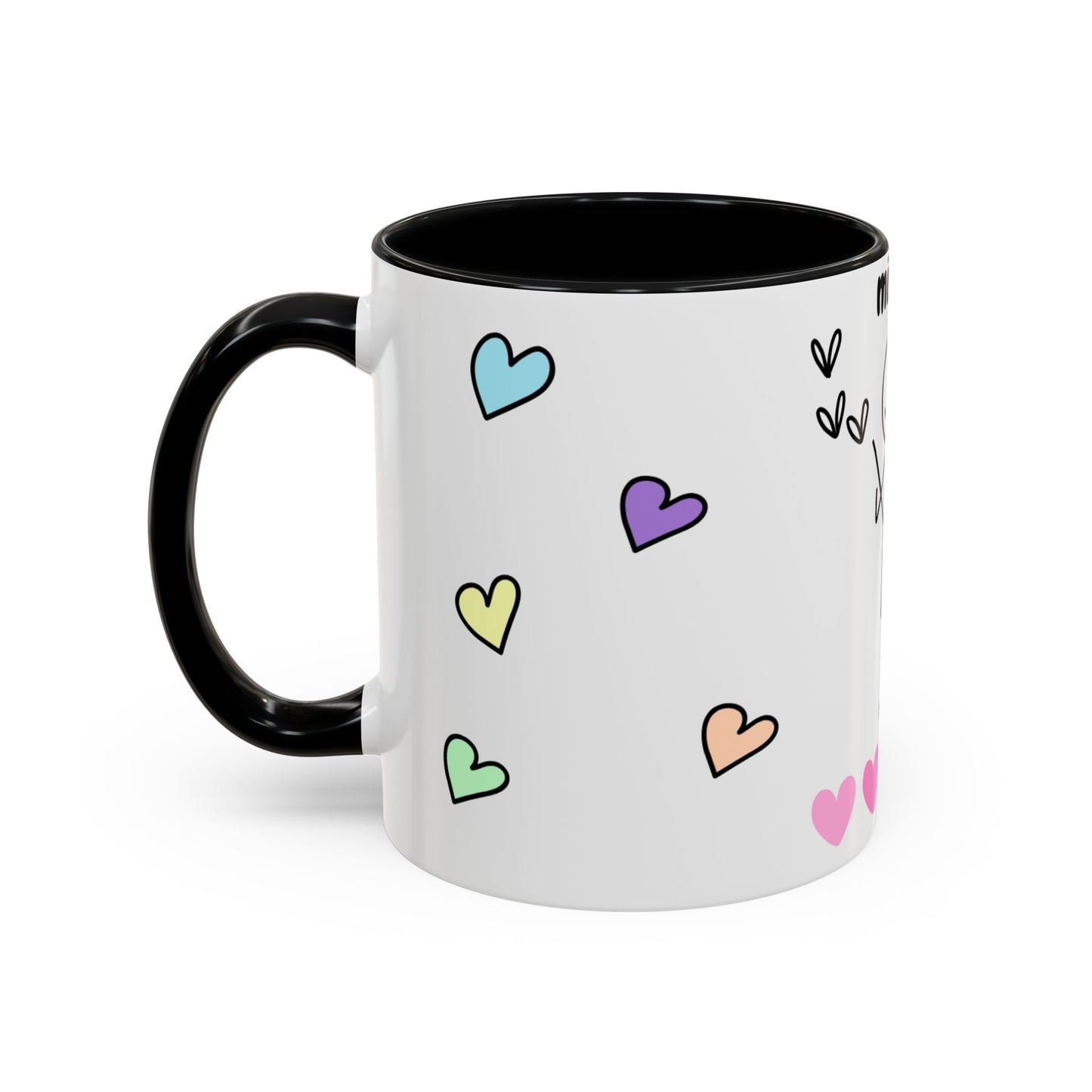 Heartfelt Miss You Accent Coffee Mug, Cute Gift for Friends, Personalized Coffee Cup, Thoughtful Gift for Loved Ones, Cheerful Home Decor